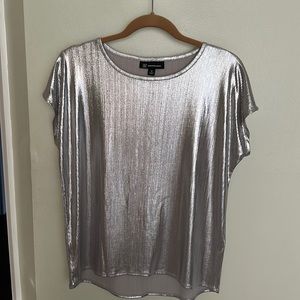 Silver Metallic Top
